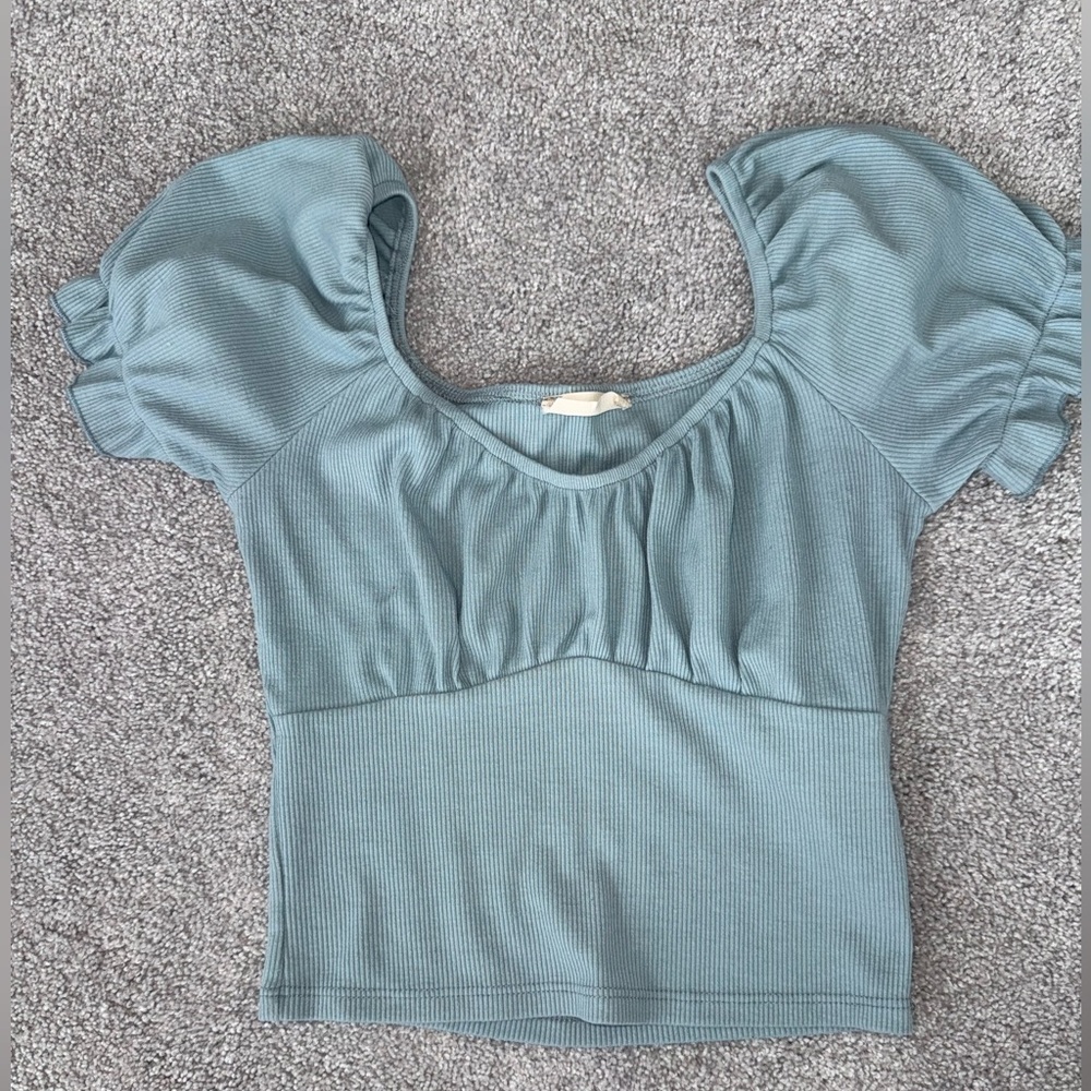 Altard state blue puff sleeve top